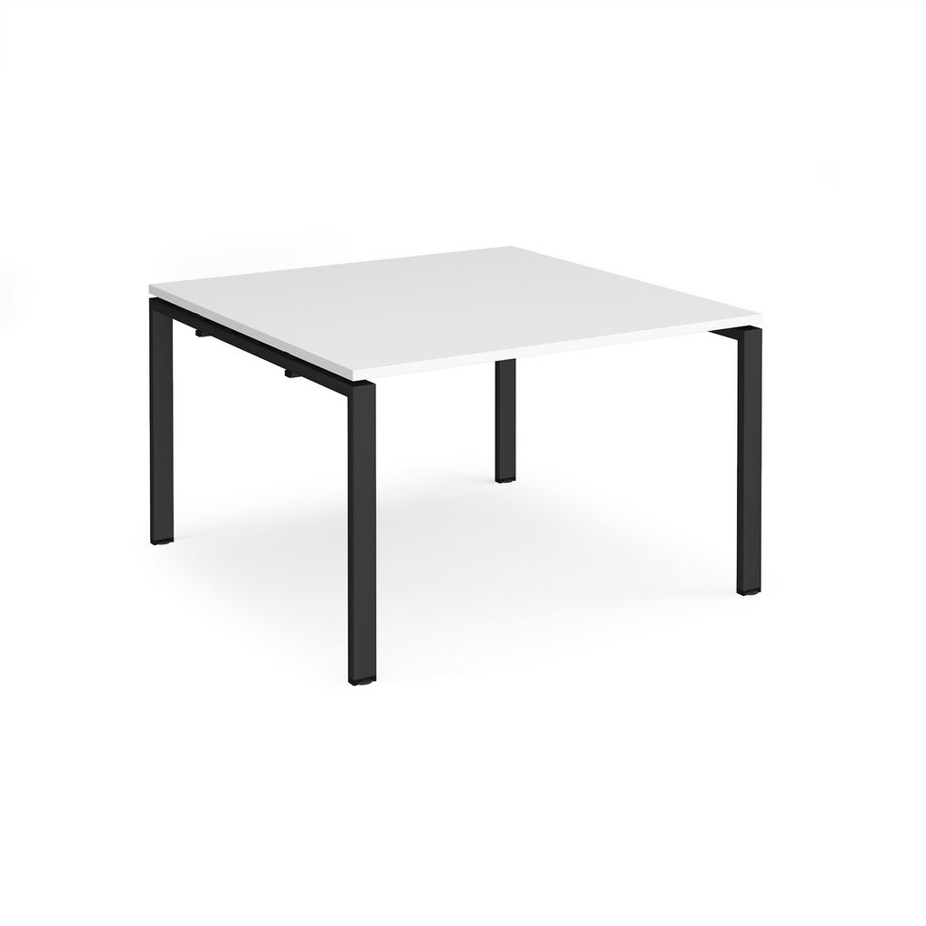 Picture of Adapt square boardroom table 1200mm x 1200mm - black frame, white top