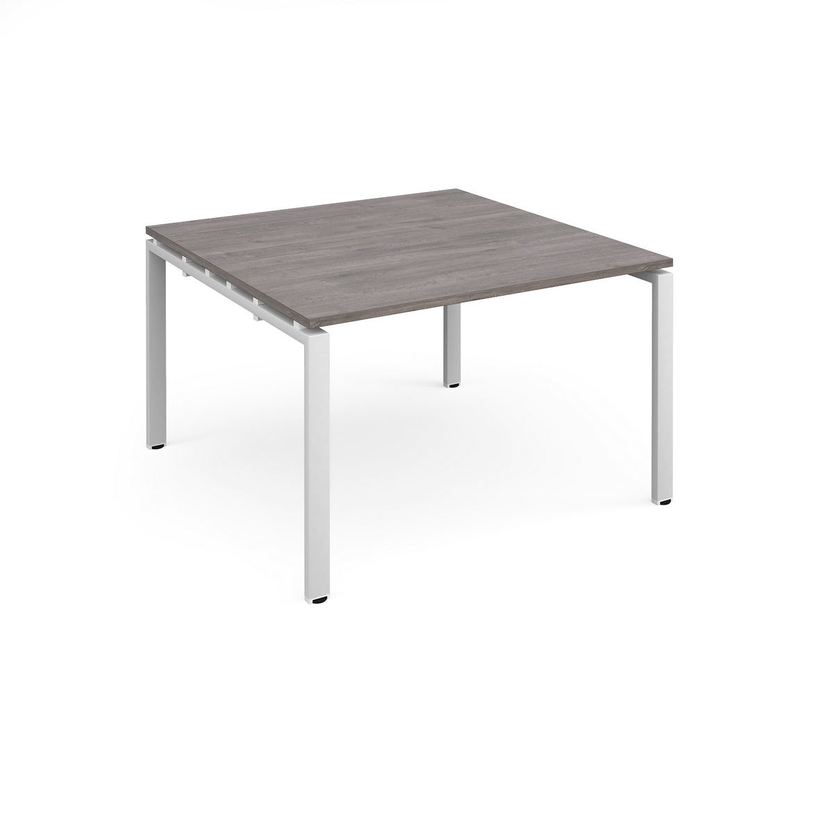 Picture of Adapt boardroom table starter unit 1200mm x 1200mm - white frame, grey oak top