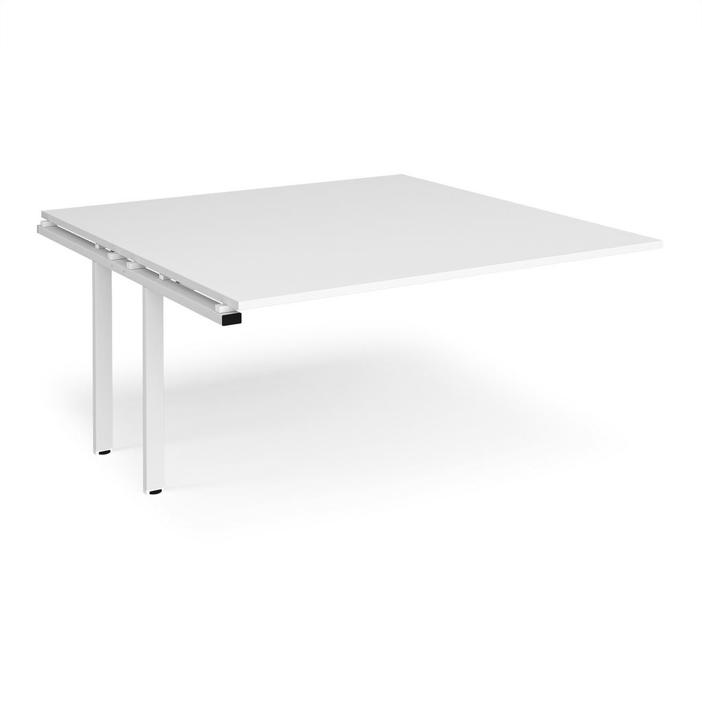 Picture of Adapt boardroom table add on unit 1600mm x 1600mm - white frame, white top