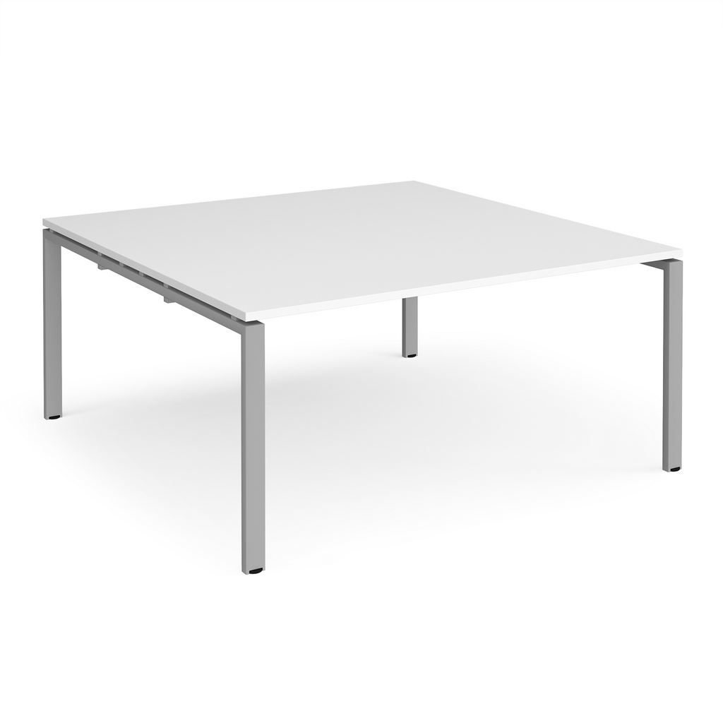 Picture of Adapt boardroom table starter unit 1600mm x 1600mm - silver frame, white top