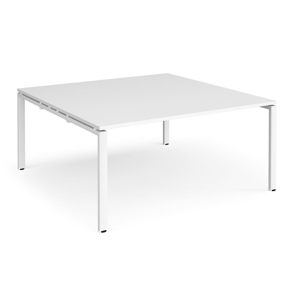 Picture of Adapt boardroom table starter unit 1600mm x 1600mm - white frame, white top