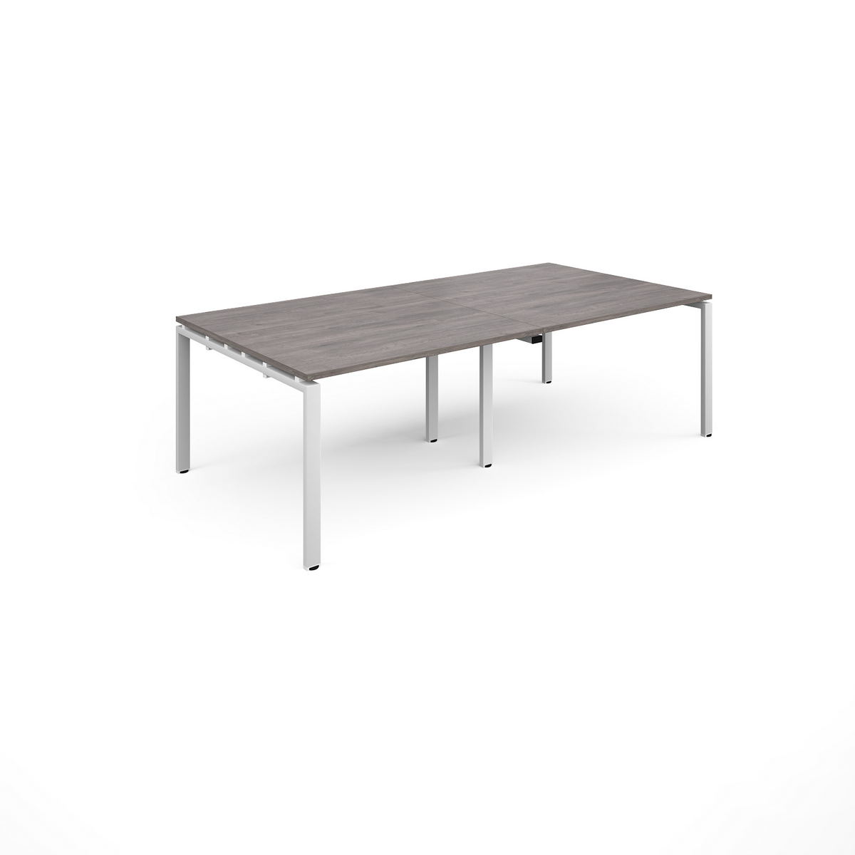 Picture of Adapt rectangular boardroom table 2400mm x 1200mm - white frame, grey oak top