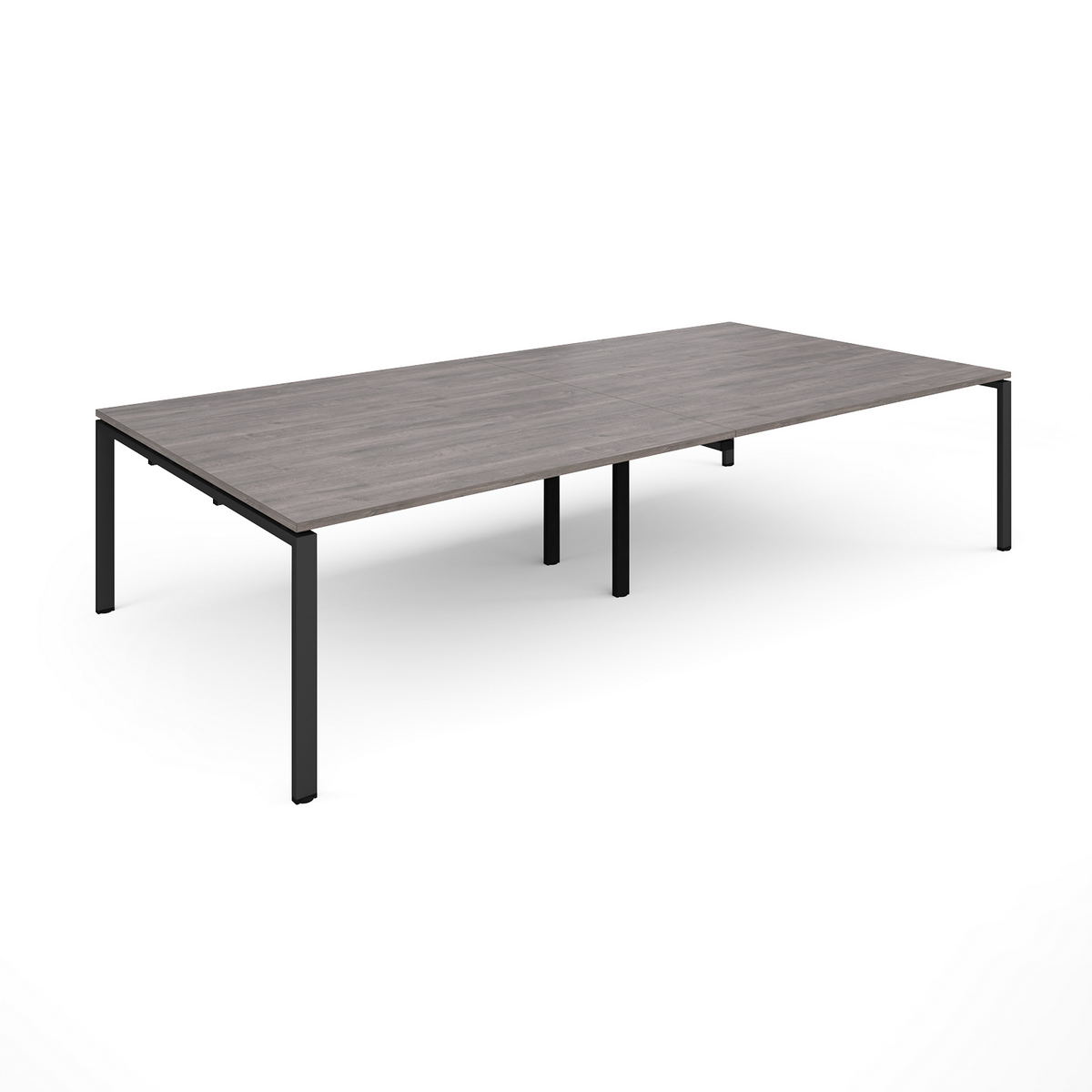 Picture of Adapt rectangular boardroom table 3200mm x 1600mm - black frame, grey oak top