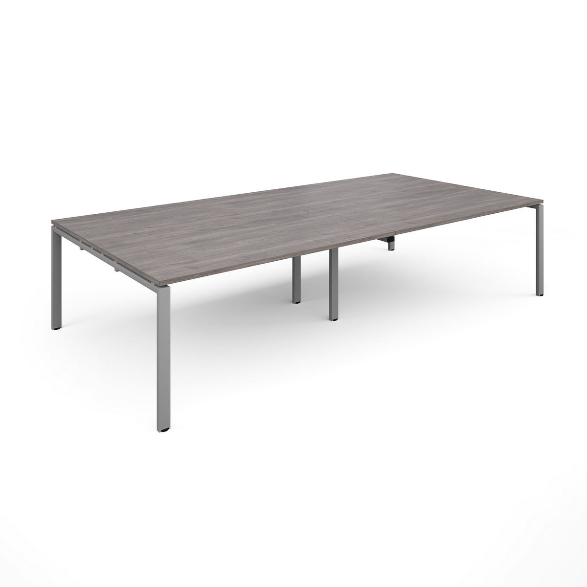 Picture of Adapt rectangular boardroom table 3200mm x 1600mm - silver frame, grey oak top