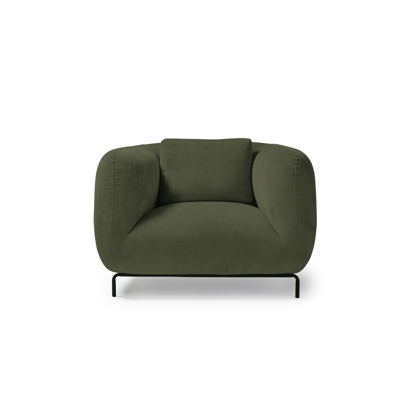 Picture of Ebony single sofa chair in olive green