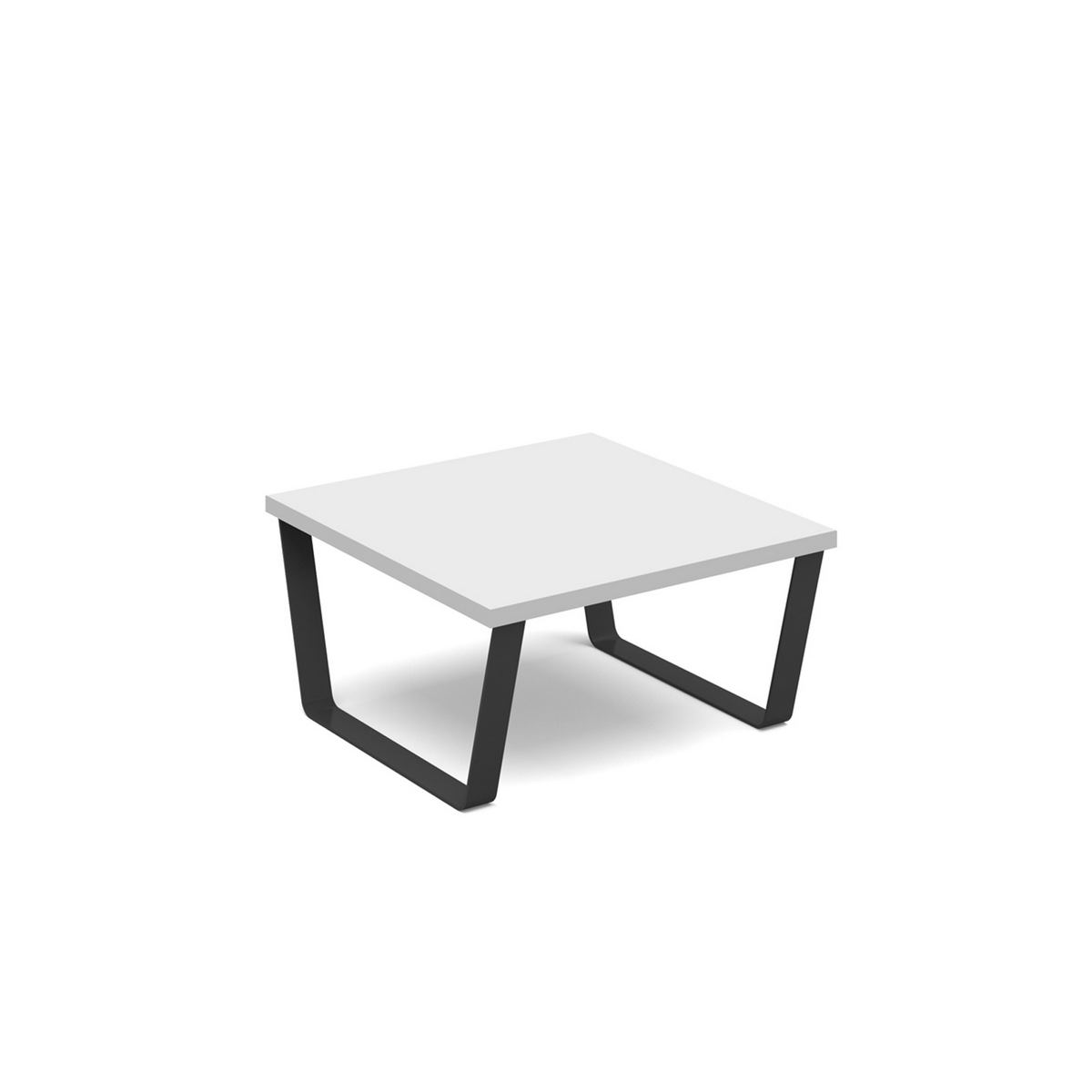 Picture of Encore modular coffee table with black sled frame - white