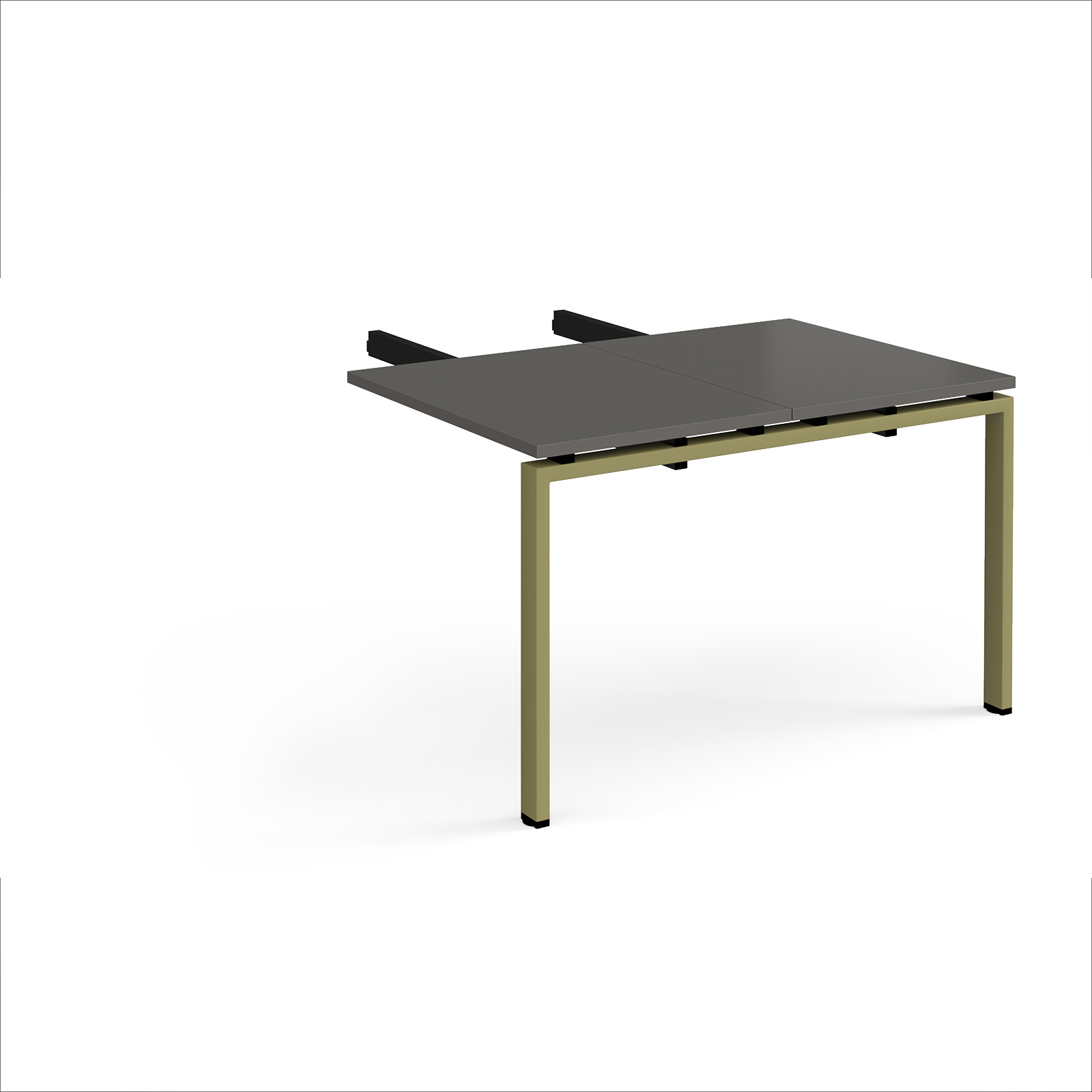 Picture of Adapt add on unit double return desk 800mm x 1200mm - green frame, storm grey top
