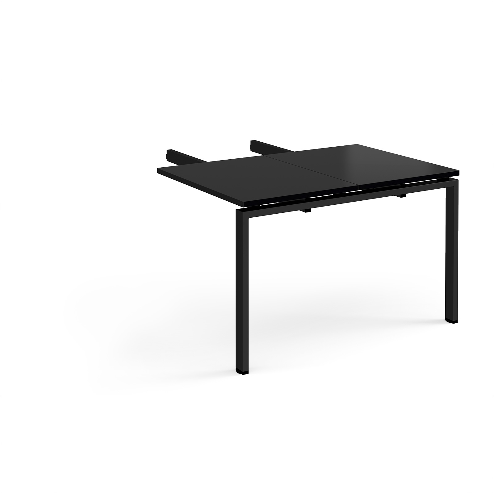 Picture of Adapt add on unit double return desk 800mm x 1200mm - black frame, black top