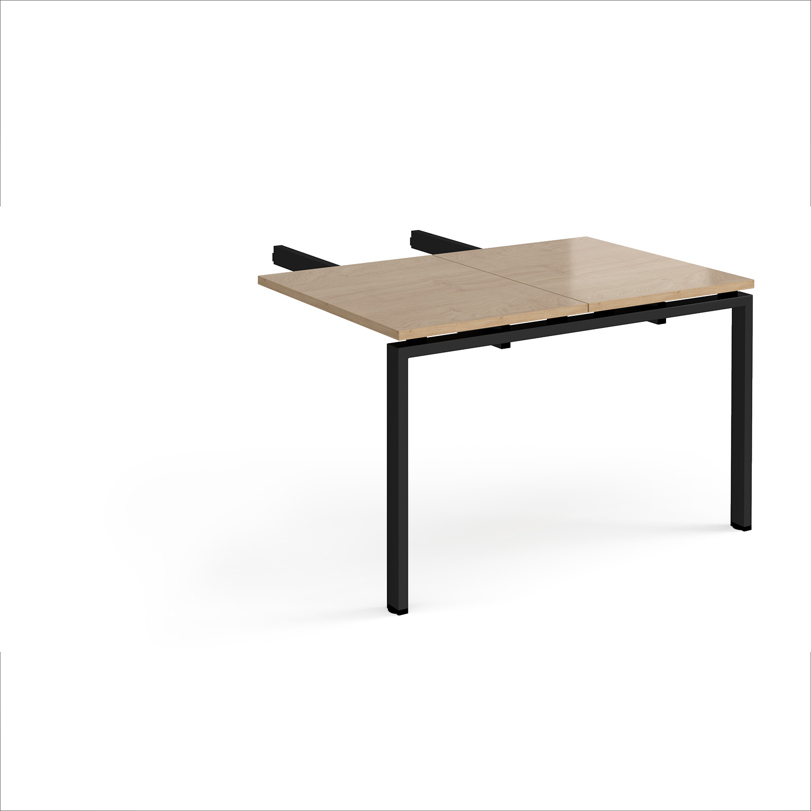 Picture of Adapt add on unit double return desk 800mm x 1200mm - black frame, Kendal Oak Top