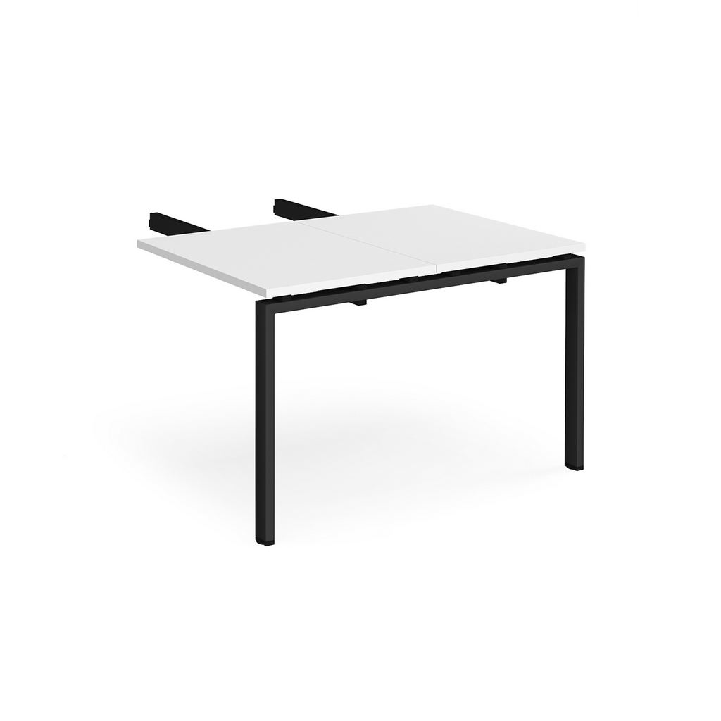 Picture of Adapt add on unit double return desk 800mm x 1200mm - black frame, white top