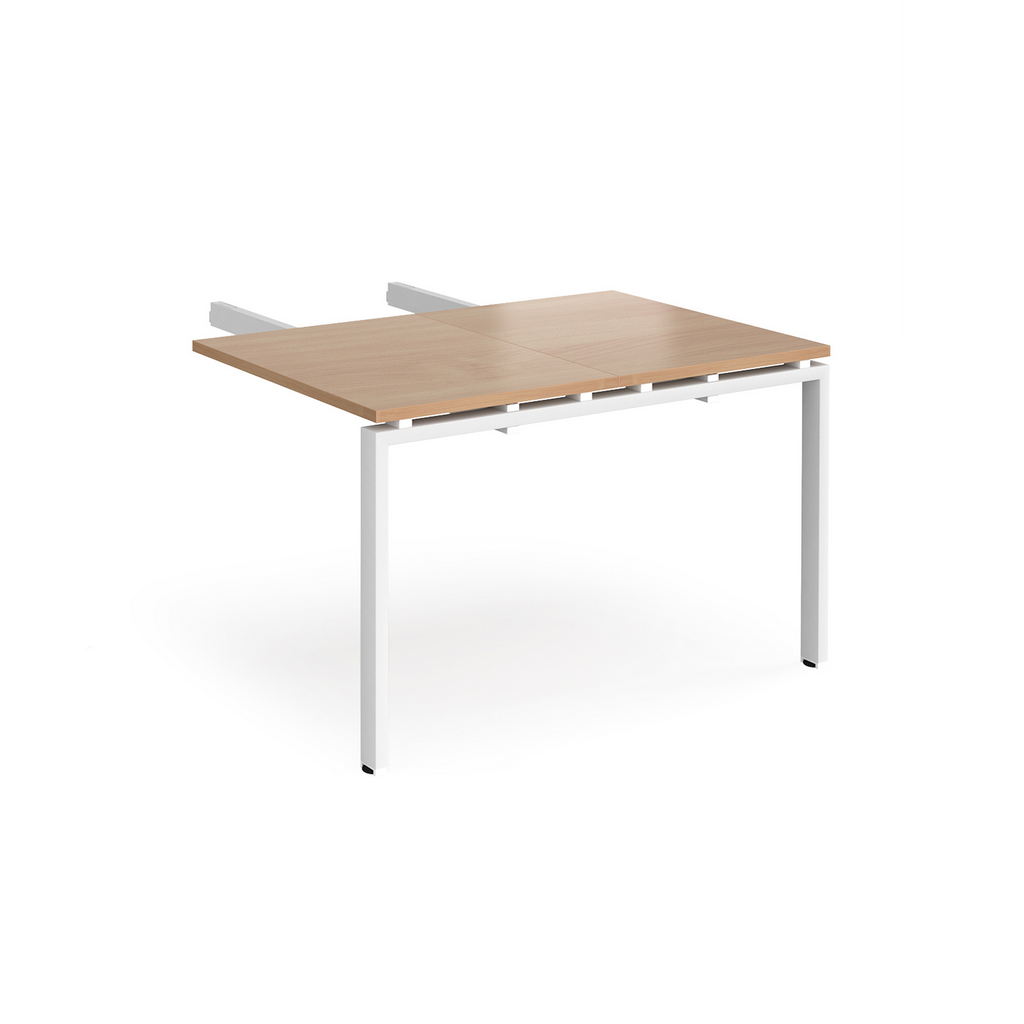 Picture of Adapt add on unit double return desk 800mm x 1200mm - white frame, beech top