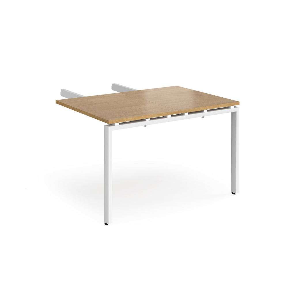 Picture of Adapt add on unit double return desk 800mm x 1200mm - white frame, oak top