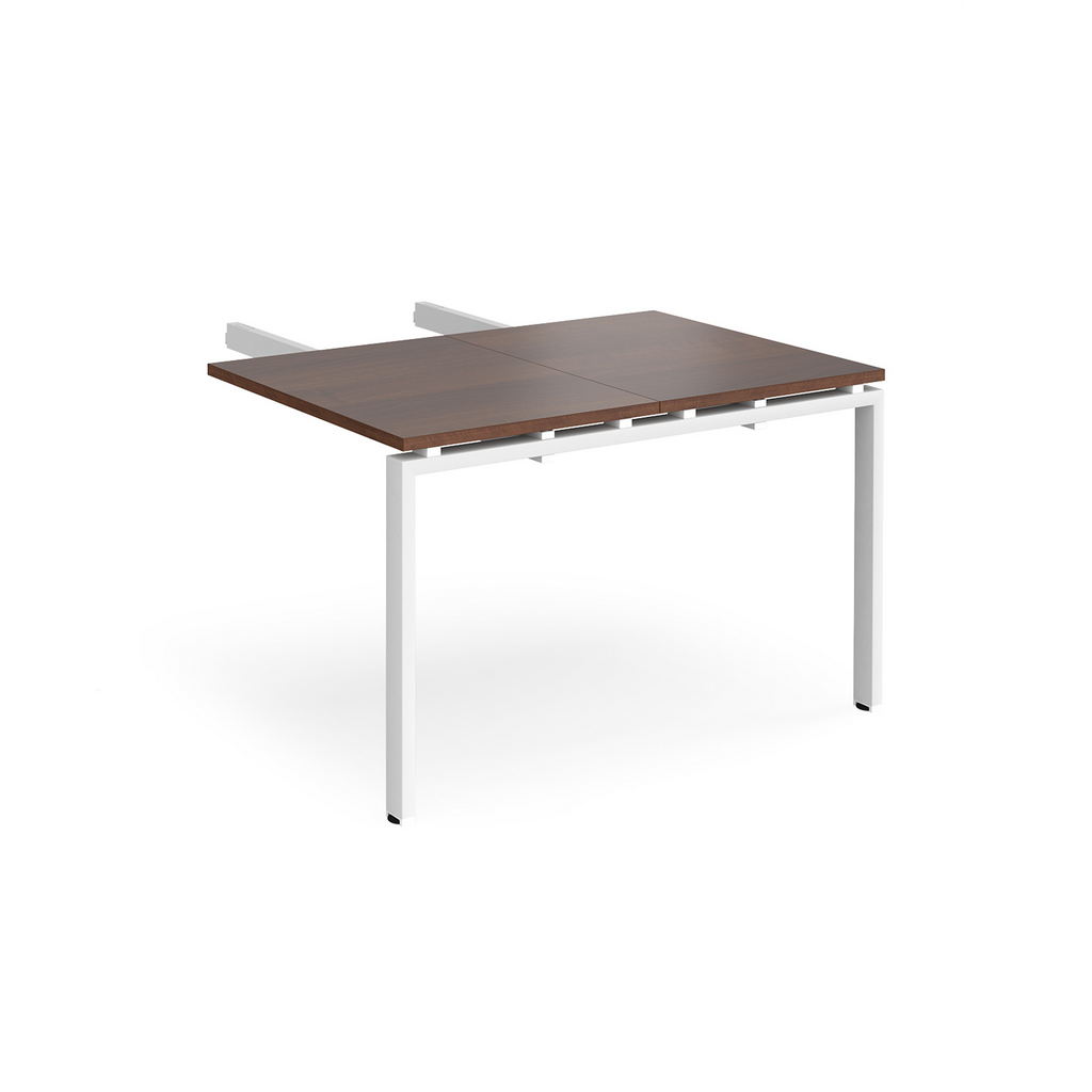 Picture of Adapt add on unit double return desk 800mm x 1200mm - white frame, walnut top