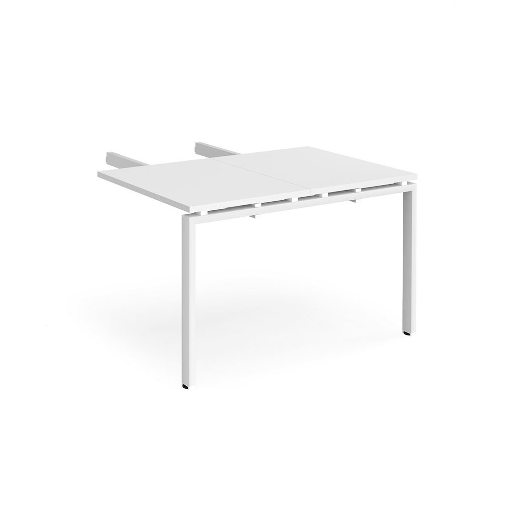 Picture of Adapt add on unit double return desk 800mm x 1200mm - white frame, white top