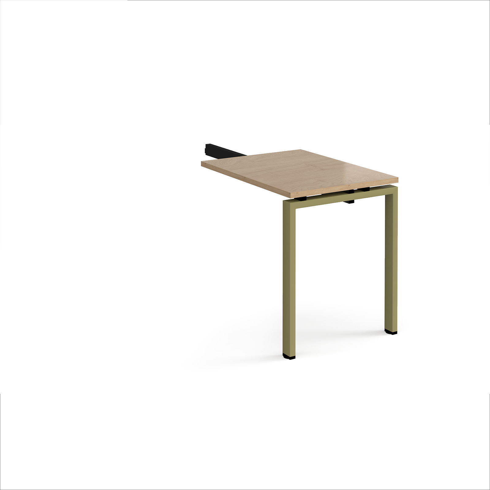 Picture of Adapt add on unit single return desk 800mm x 600mm - green frame, Kendal Oak Top