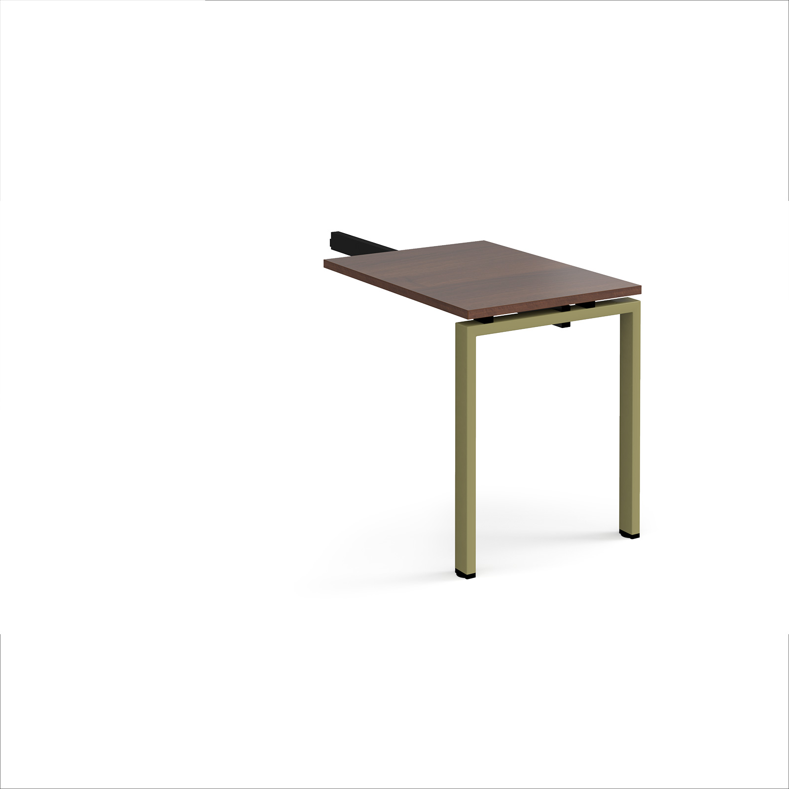 Picture of Adapt add on unit single return desk 800mm x 600mm - green frame, Walnut top
