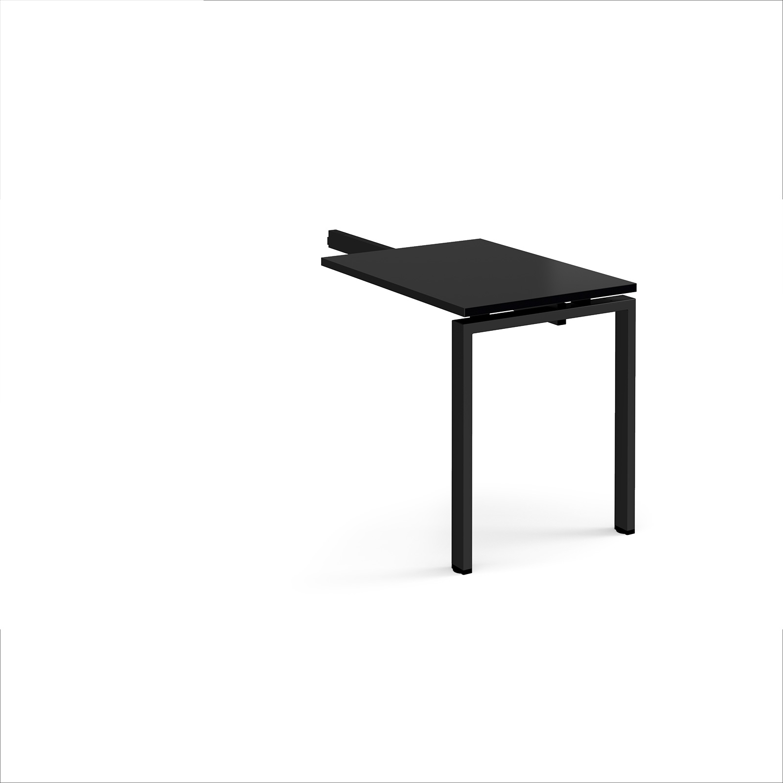 Picture of Adapt add on unit single return desk 800mm x 600mm - black frame, black top