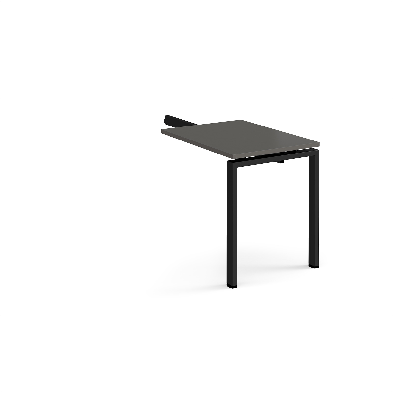 Picture of Adapt add on unit single return desk 800mm x 600mm - black frame, storm grey top