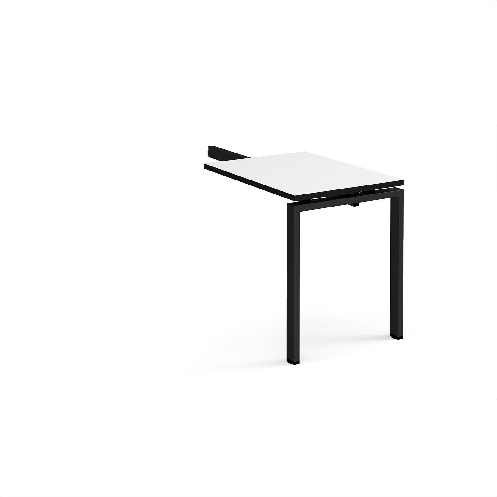 Picture of Adapt add on unit single return desk 800mm x 600mm - black frame, White Top, black edge