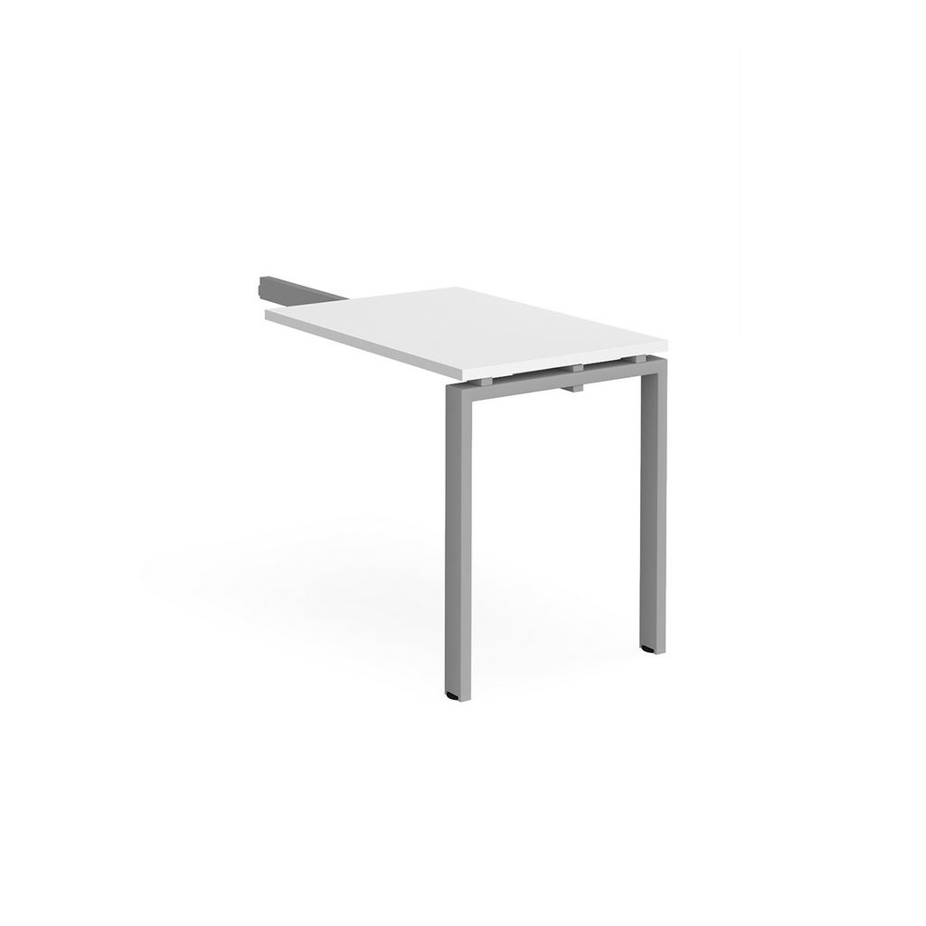 Picture of Adapt add on unit single return desk 800mm x 600mm - silver frame, white top