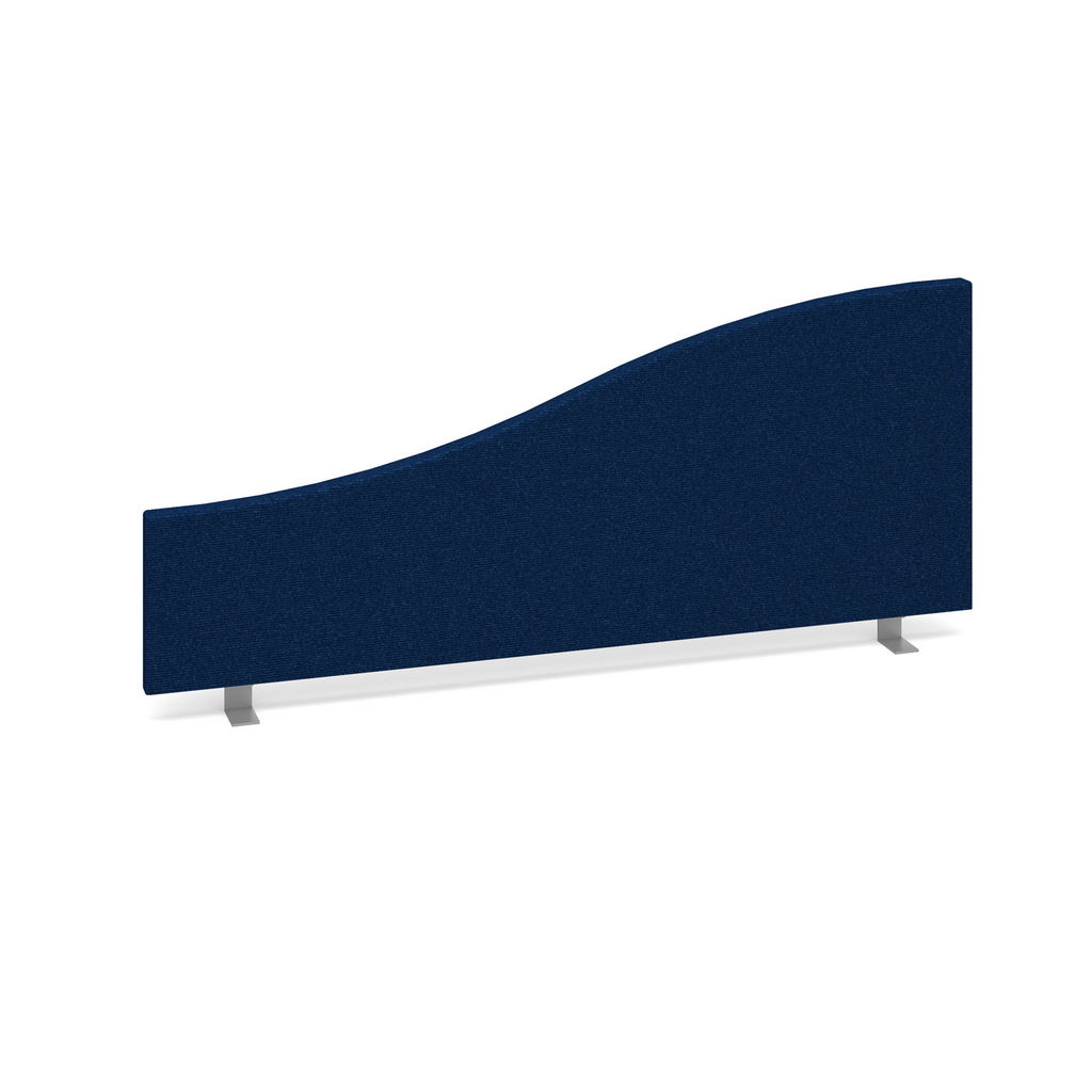 Picture of Wave desktop fabric screen 1000mm x 400mm/200mm - blue
