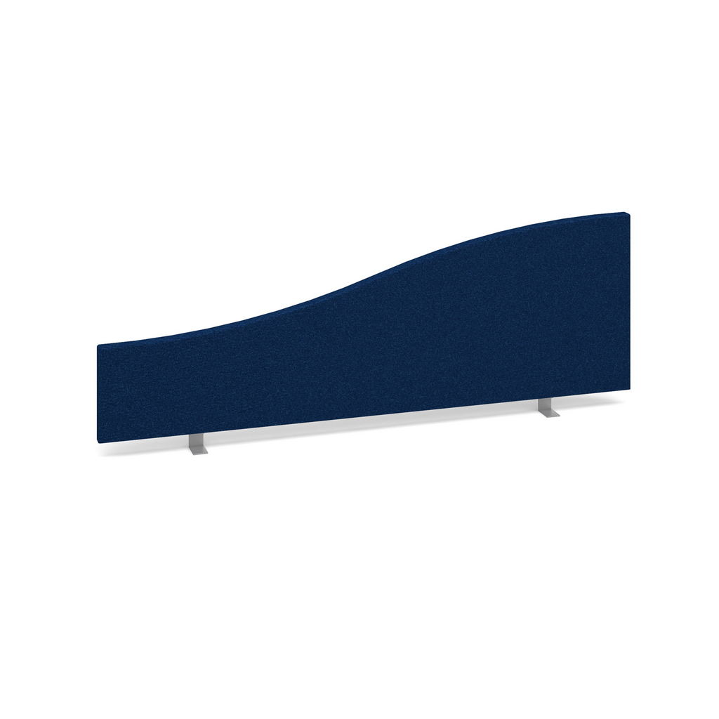 Picture of Wave desktop fabric screen 1200mm x 400mm/200mm - blue