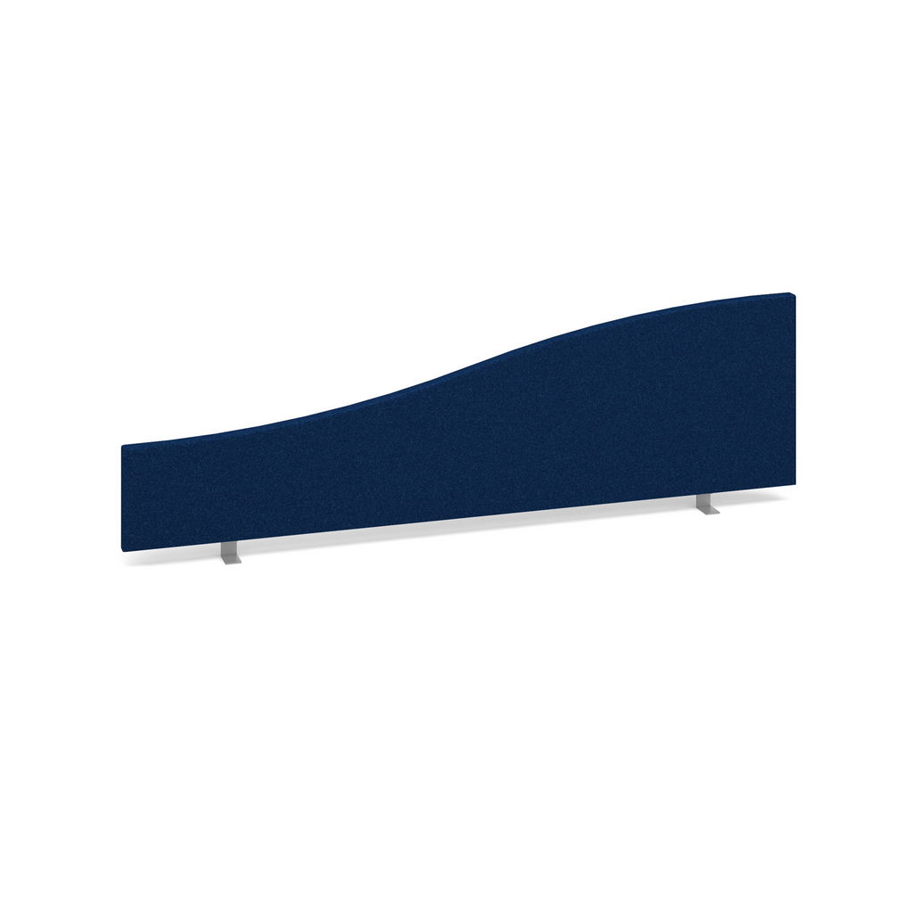 Picture of Wave desktop fabric screen 1400mm/200mm x 400mm/200mm - blue