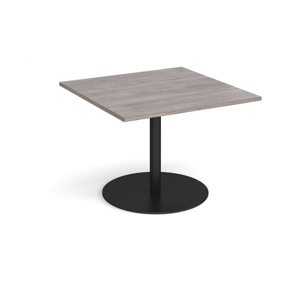 Picture of Eternal square extension table 1000mm x 1000mm - black base, grey oak top