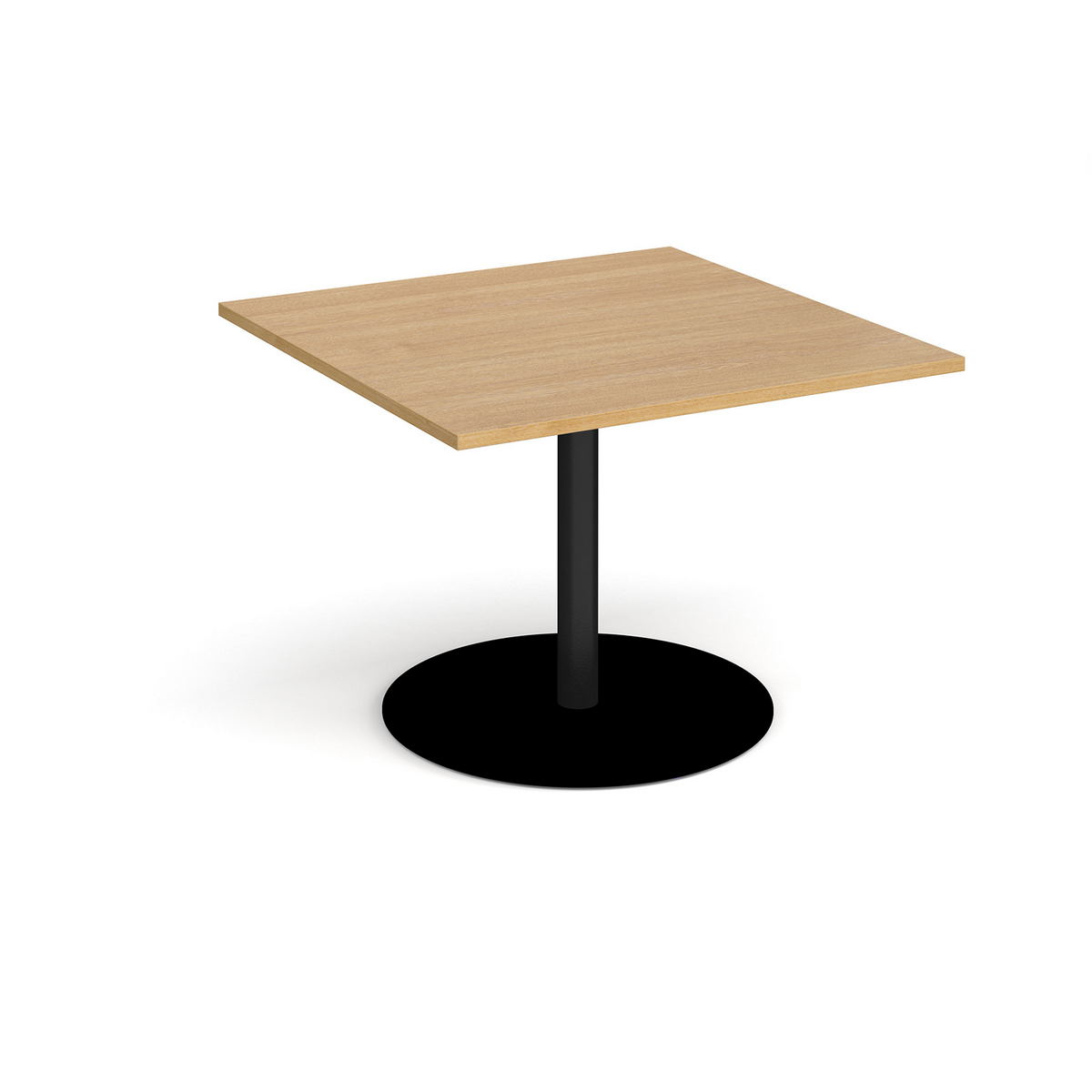 Picture of Eternal square extension table 1000mm x 1000mm - black base, oak top