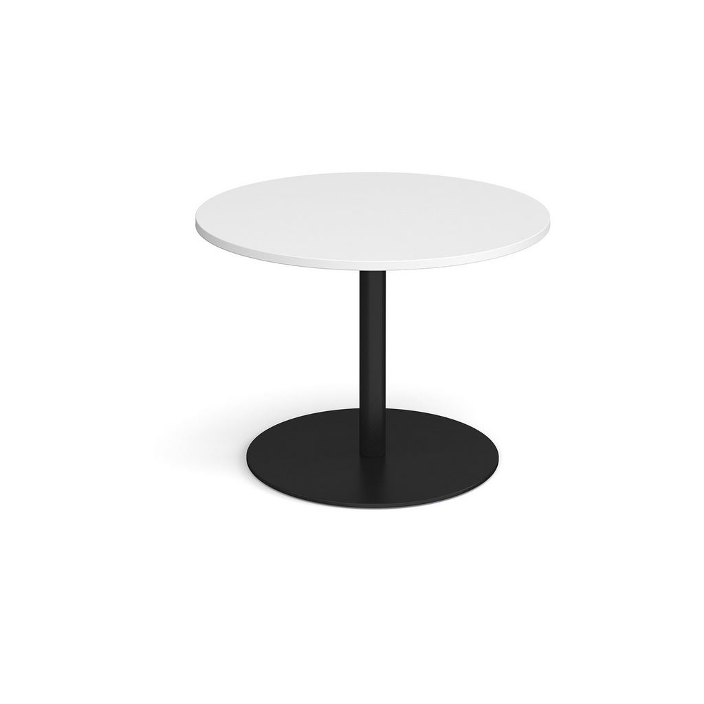 Picture of Eternal circular boardroom table 1000mm - black base, white top