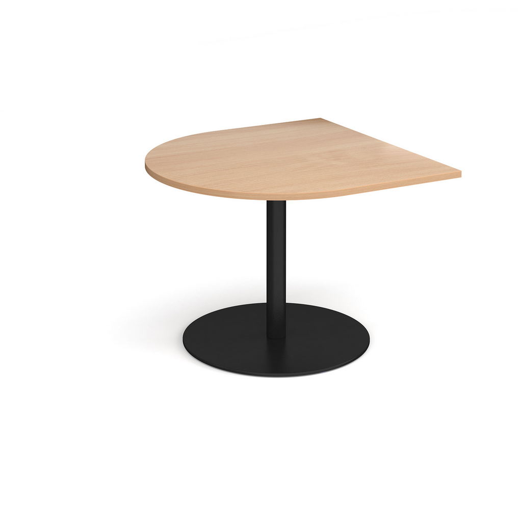 Picture of Eternal radial extension table 1000mm x 1000mm - black base, beech top