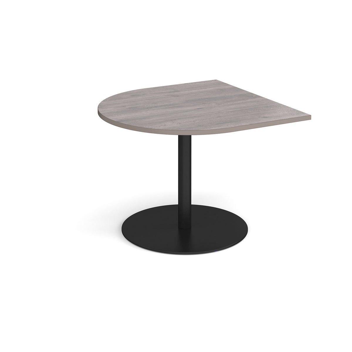 Picture of Eternal radial extension table 1000mm x 1000mm - black base, grey oak top