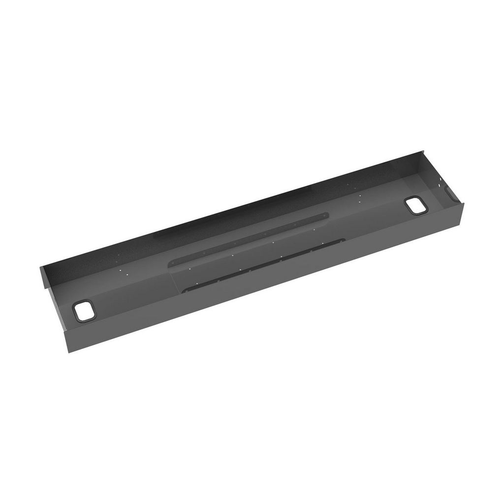 Picture of Elev8 lower cable channel with cover for back-to-back 1400mm desks - black