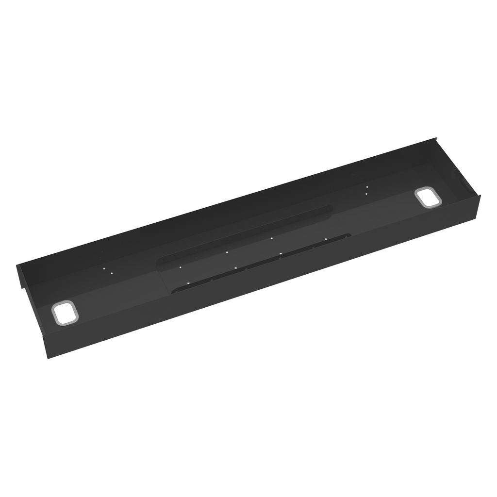 Picture of Elev8 lower cable channel with cover for back-to-back 1600mm desks - black