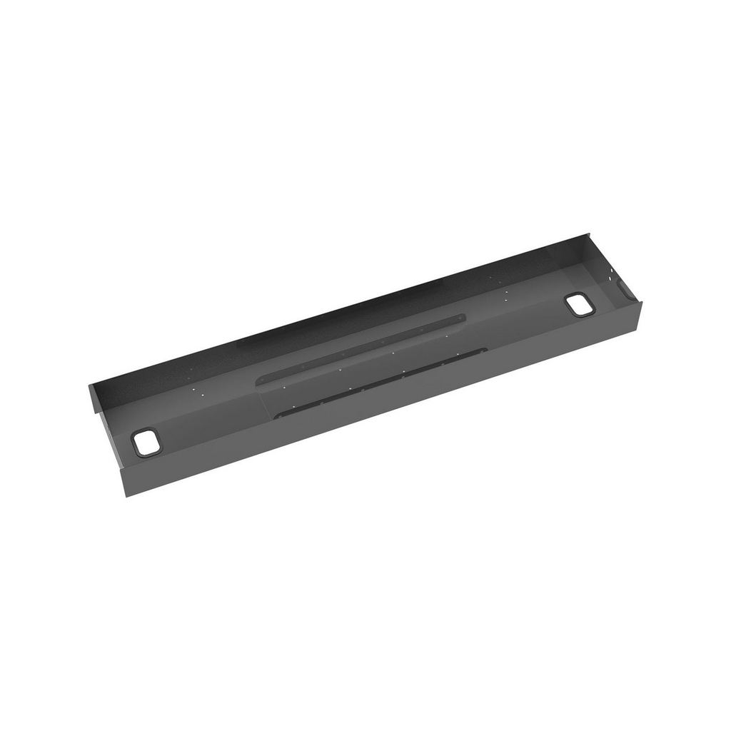 Picture of Elev8 lower cable channel with cover for back-to-back 1200mm desks - black