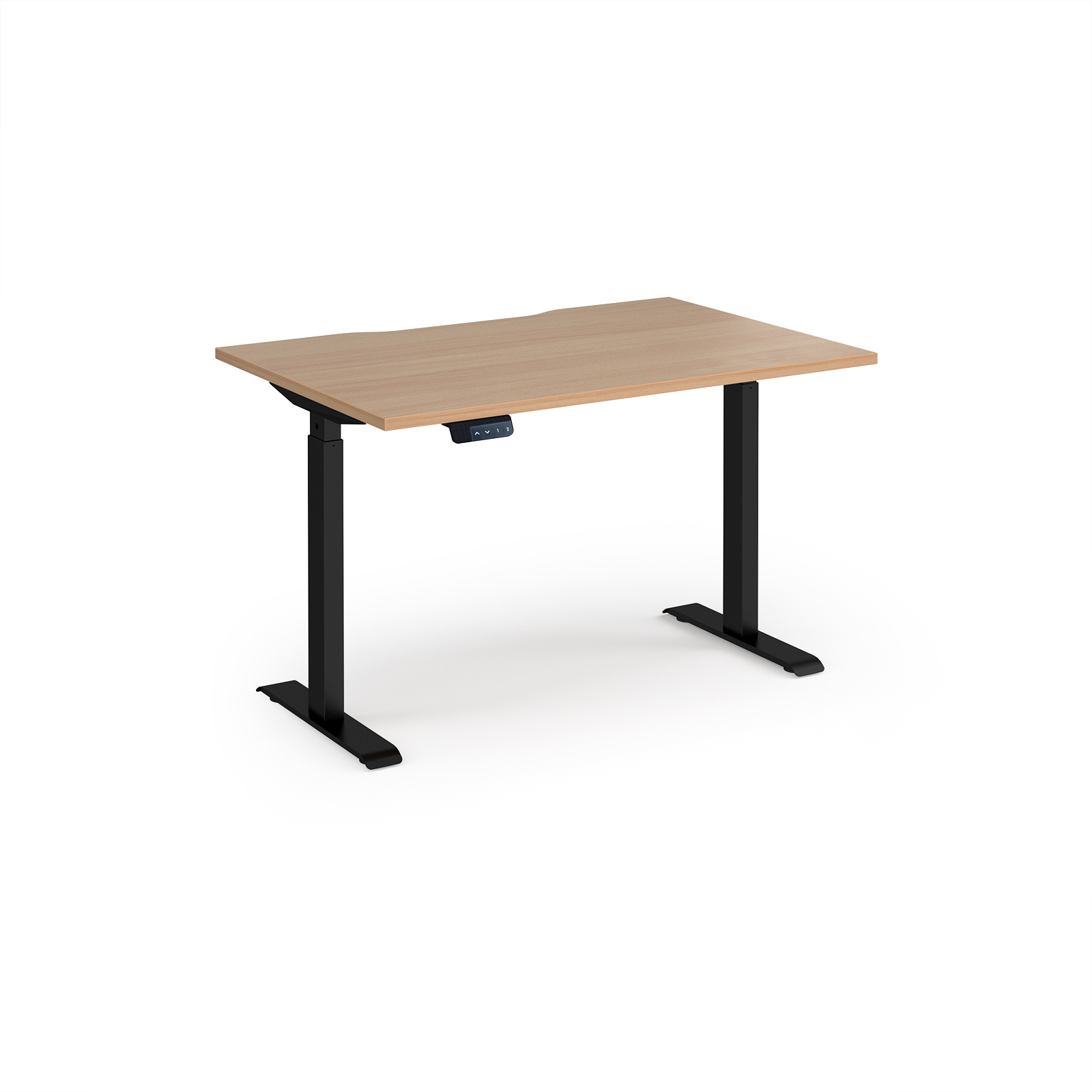 Picture of Elev8 Contract 1200w Straight Sit-stand Desk 1200mm X 800mm - Black Frame, Beech Top