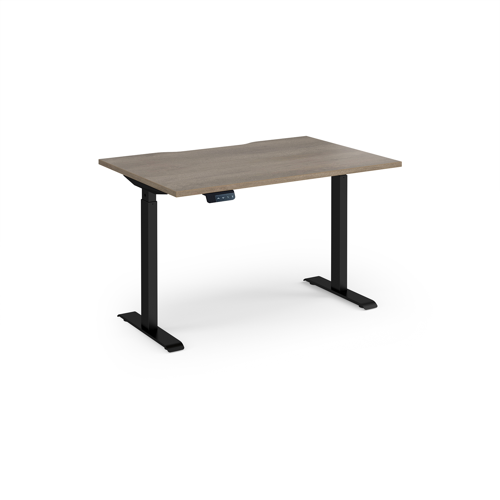 Picture of Elev8 Contract 1200w Straight Sit-stand Desk 1200mm X 800mm - Black Frame, Nebraska Oak