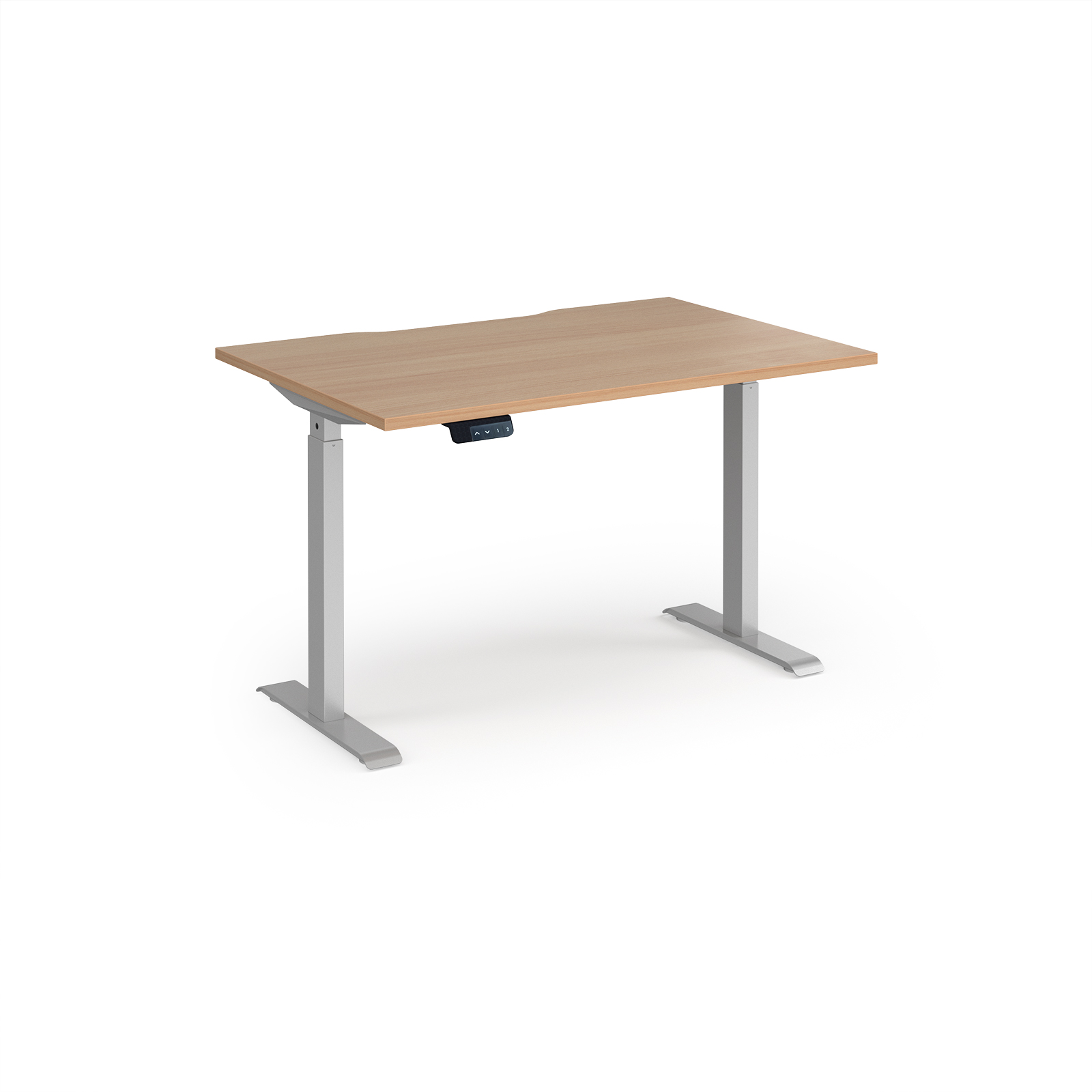 Picture of Elev8 Contract 1200w Straight Sit-stand Desk 1200mm X 800mm - Silver Frame, Beech Top