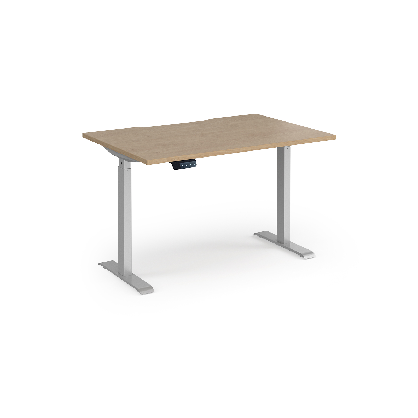 Picture of Elev8 Contract 1200w Straight Sit-stand Desk 1200mm X 800mm - Silver Frame, Kendal Oak Top
