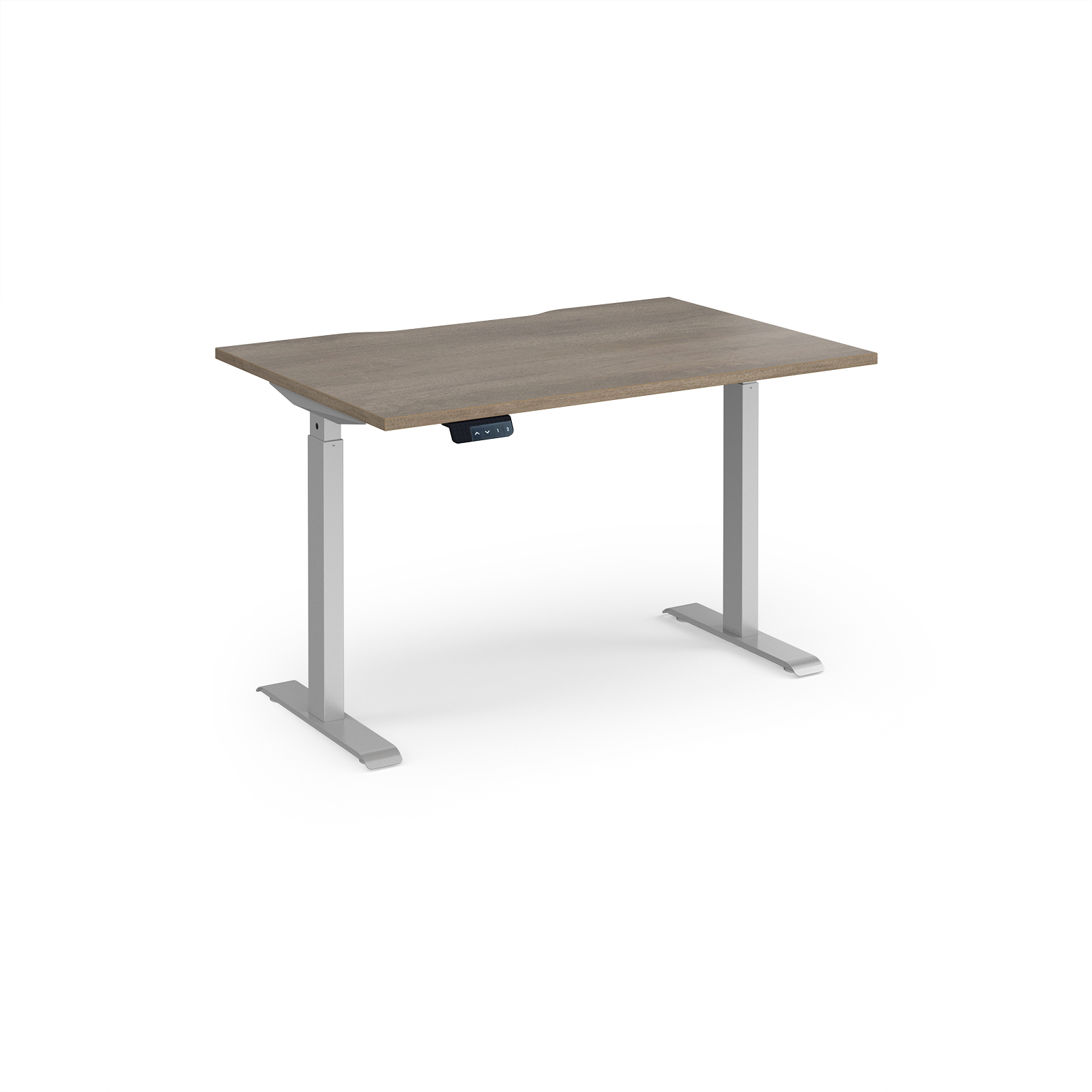 Picture of Elev8 Contract 1200w Straight Sit-stand Desk 1200mm X 800mm - Silver Frame, Nebraska Oak