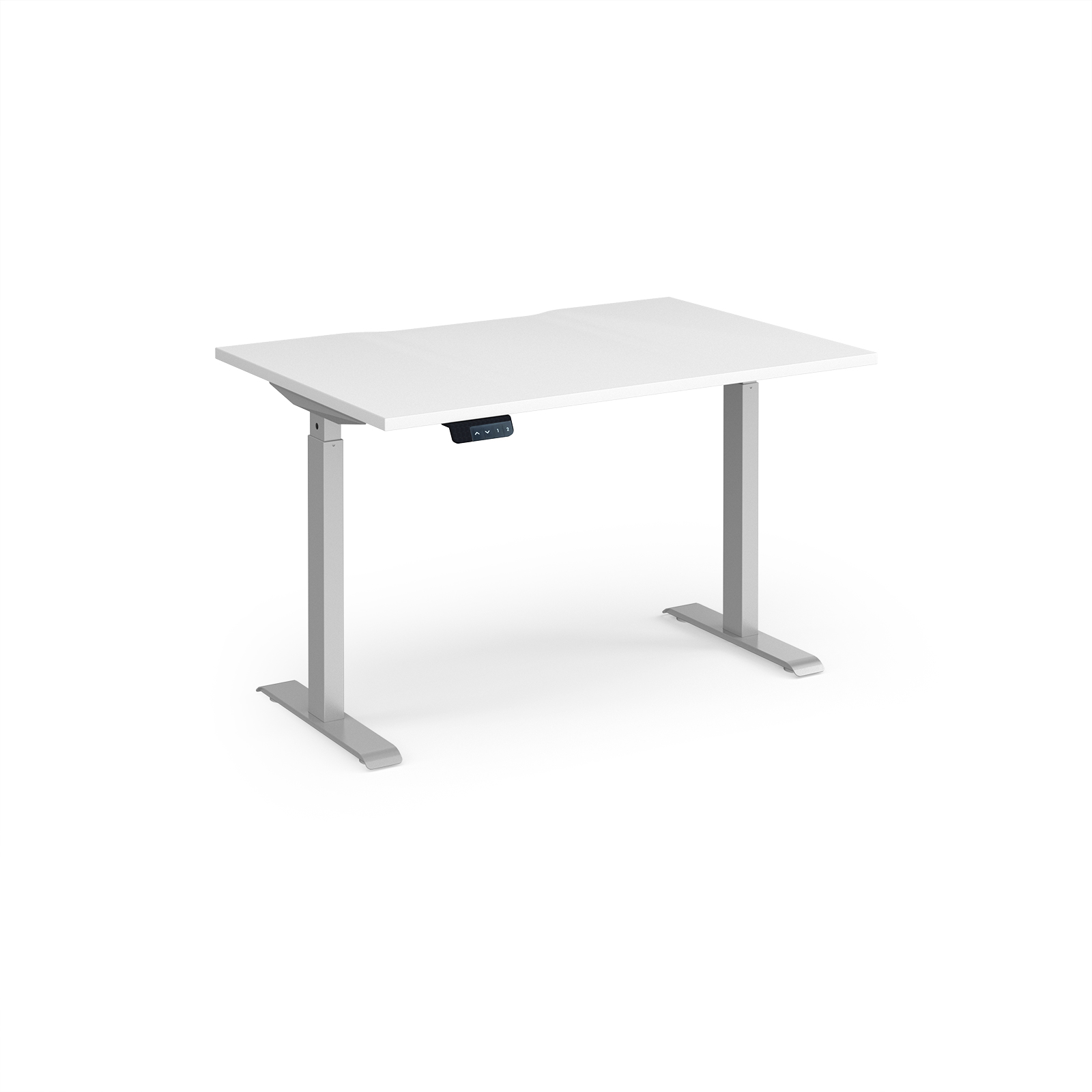 Picture of Elev8 Contract 1200w Straight Sit-stand Desk 1200mm X 800mm - Silver Frame, White Top