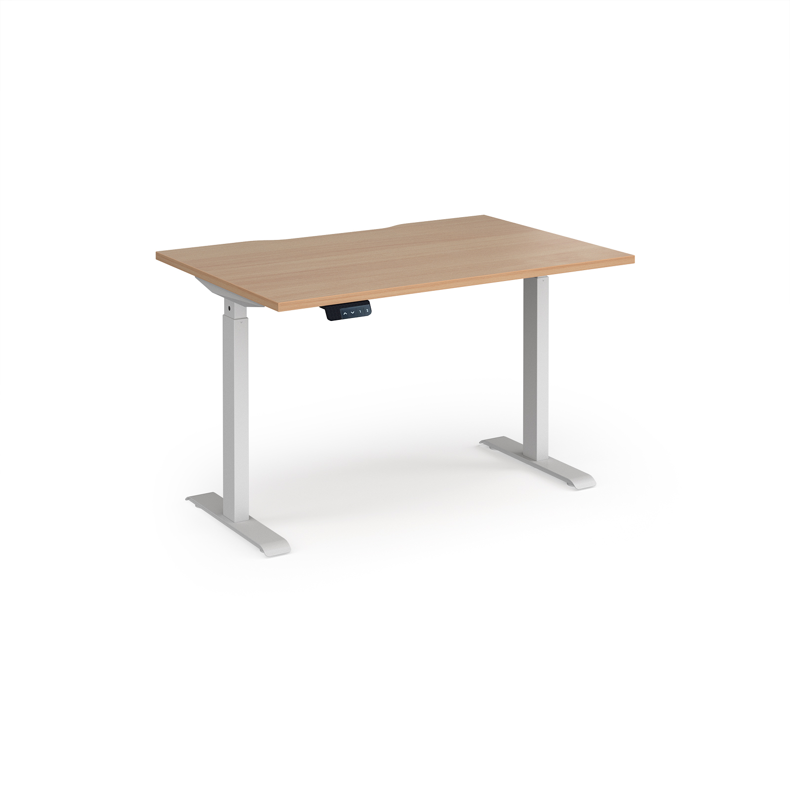 Picture of Elev8 Contract 1200w Straight Sit-stand Desk 1200mm X 800mm - White Frame, Beech Top