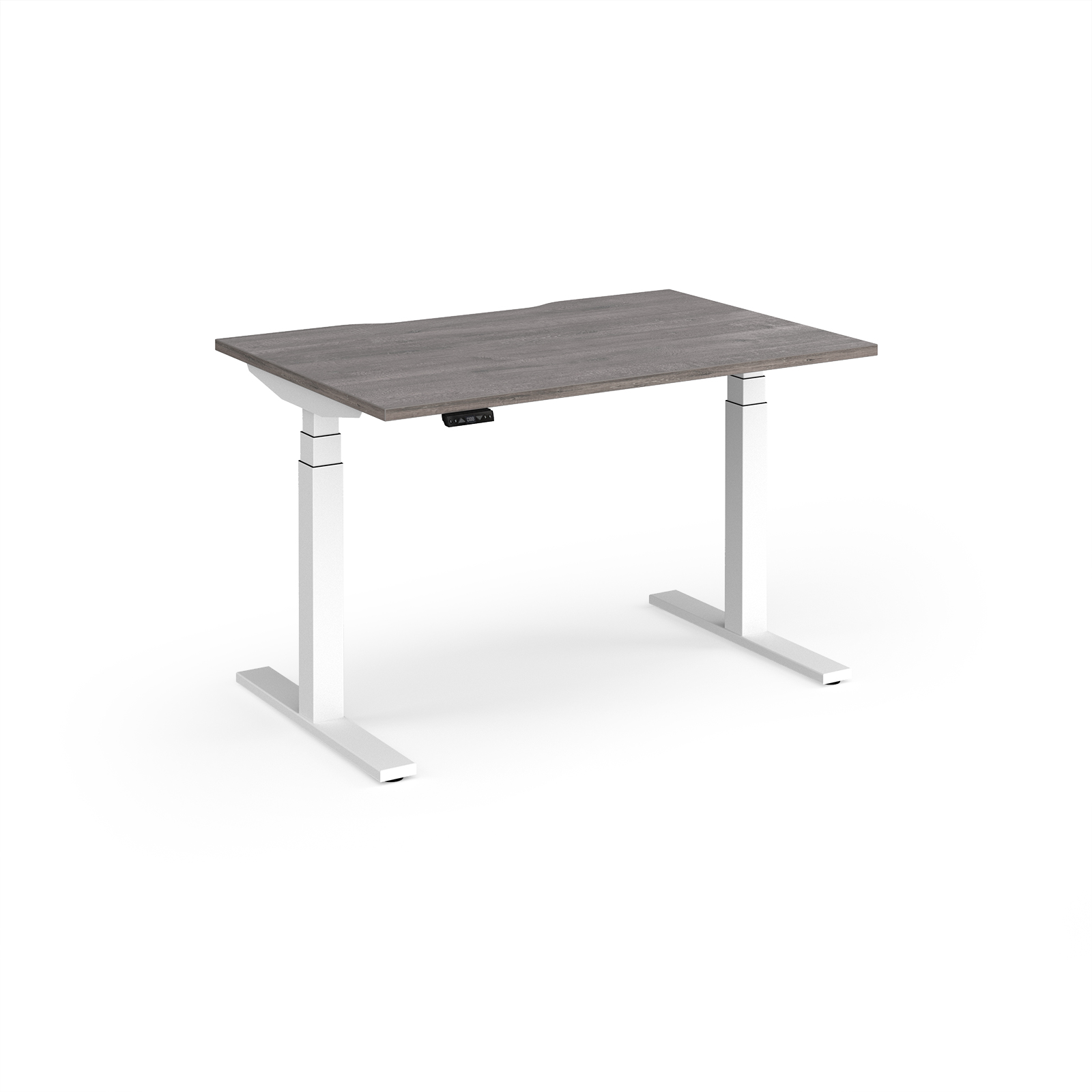 Picture of Elev8 Luxe Straight Sit-Stand Desk 1200mm x 800mm - White Frame / Grey Oak Top
