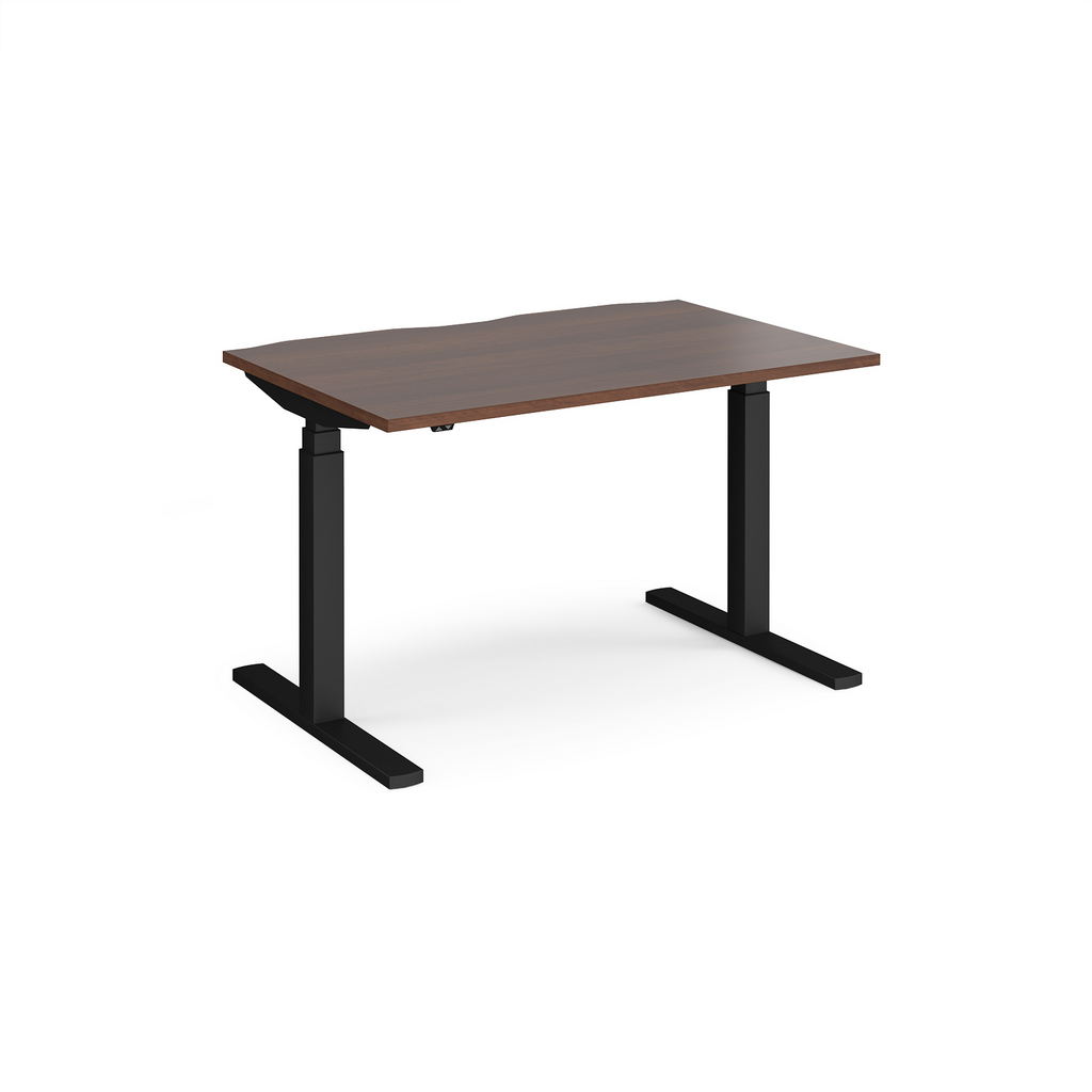 Picture of Elev8 Touch straight sit-stand desk 1200mm x 800mm - black frame, walnut top