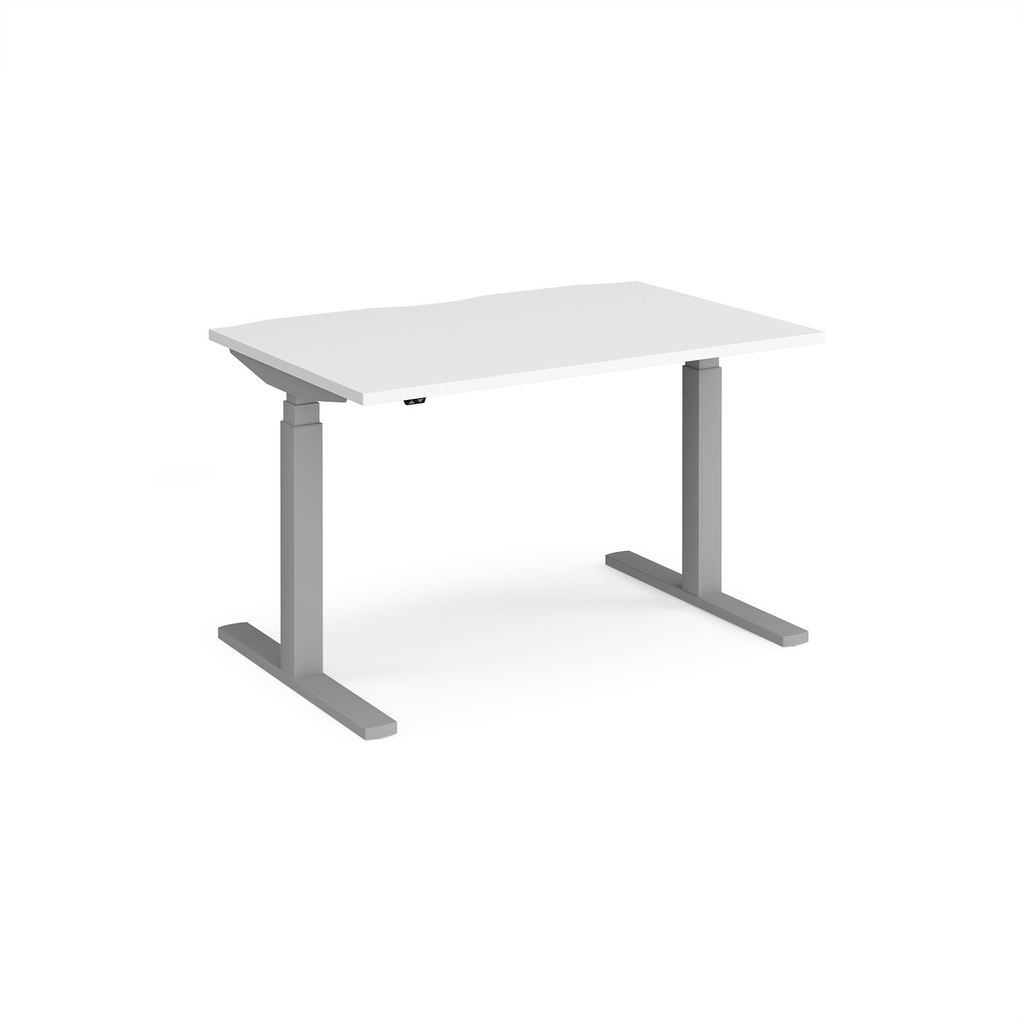 Picture of Elev8 Touch straight sit-stand desk 1200mm x 800mm - silver frame, white top