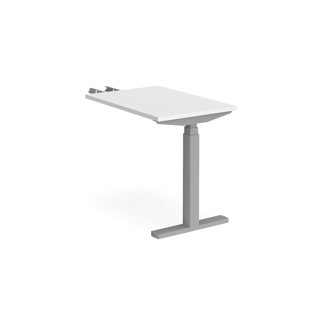 Picture of Elev8 Touch sit-stand return desk 600mm x 800mm - silver frame, white top