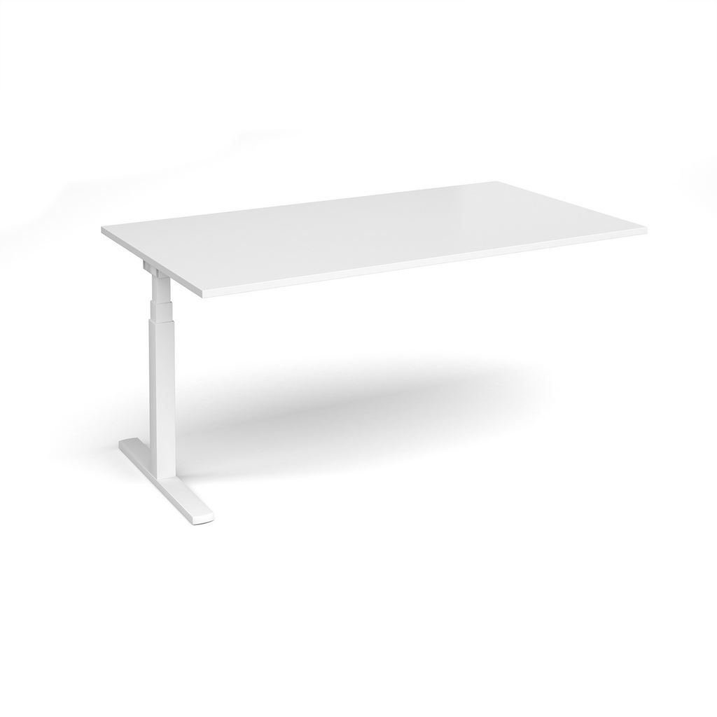 Picture of Elev8 Touch boardroom table add on unit 1800mm x 1000mm - white frame, white top