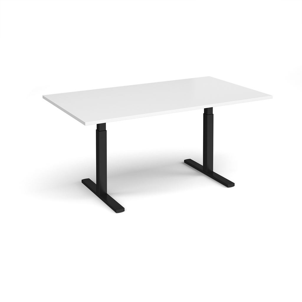 Picture of Elev8 Touch boardroom table 1800mm x 1000mm - black frame, white top