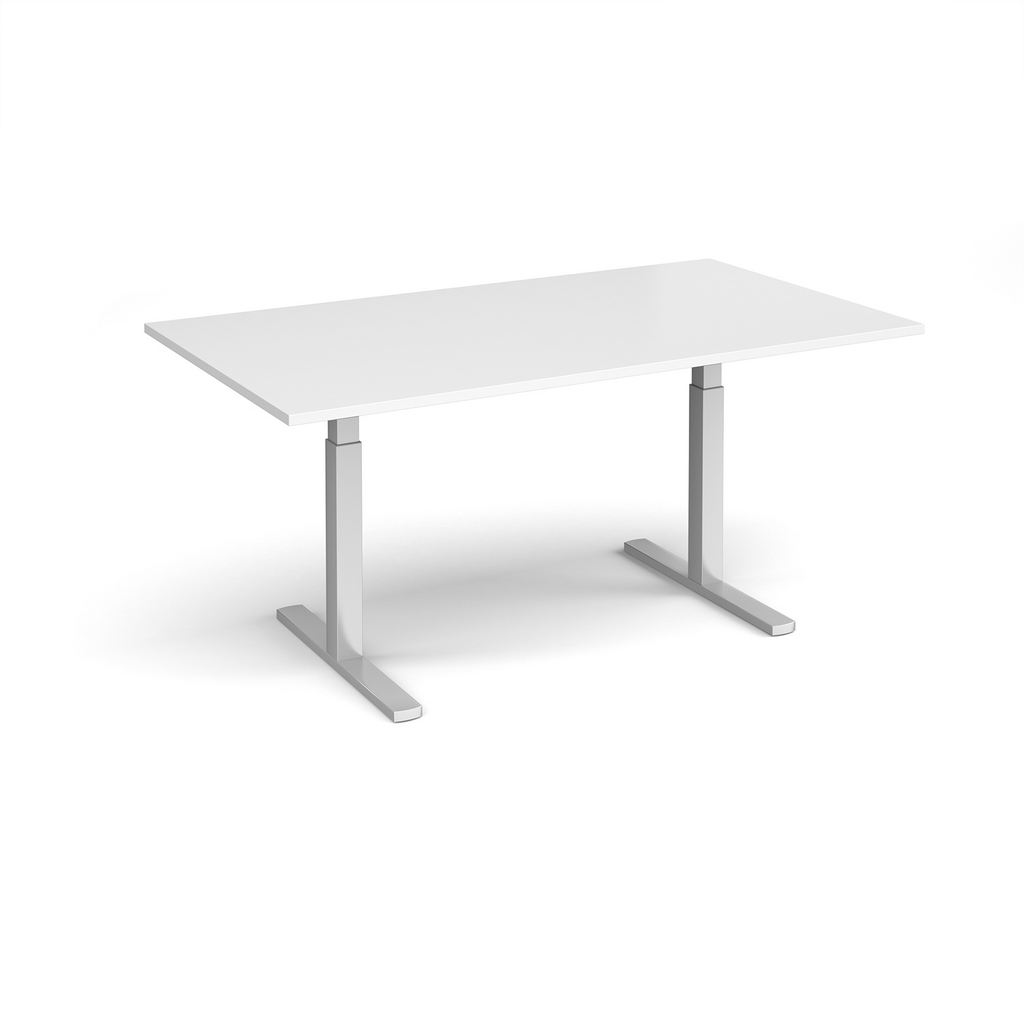 Picture of Elev8 Touch boardroom table 1800mm x 1000mm - silver frame, white top