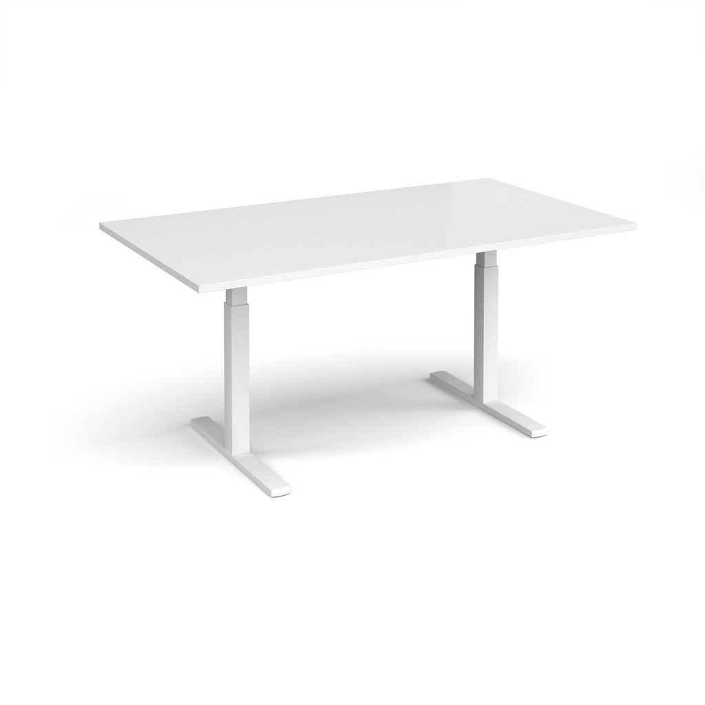 Picture of Elev8 Touch boardroom table 1800mm x 1000mm - white frame, white top